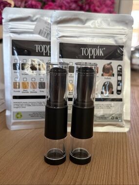 NEW TOPPIK Root Touch Up – 2 Sealed Refills + 2 Brush Applicators